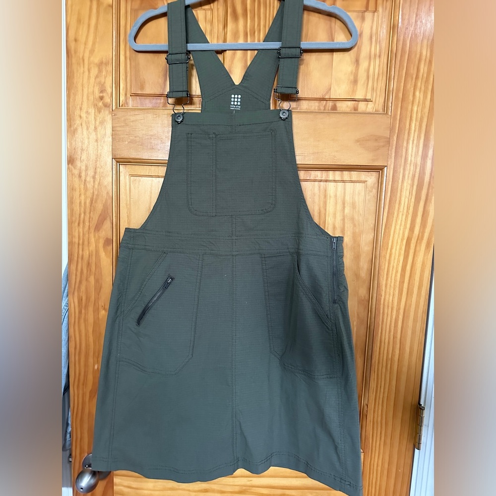 Title Nine size large olive green jumper minidress